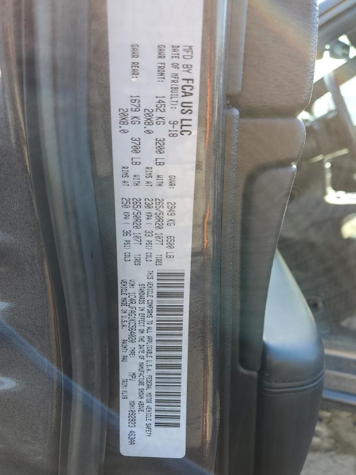 2019 Jeep Grand Cherokee VIN 1C4RJFAG1KC564020 Copart auction photo, front end damage thumbnail 13