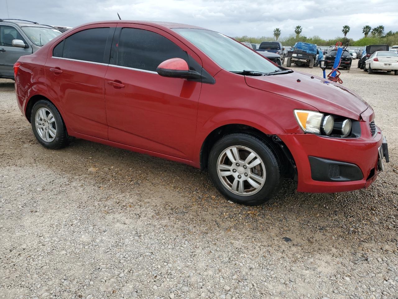 2013 Chevrolet Sonic VIN 1G1JC5SH3D4101911 Copart auction photo, front end / mechanical damage thumbnail 4