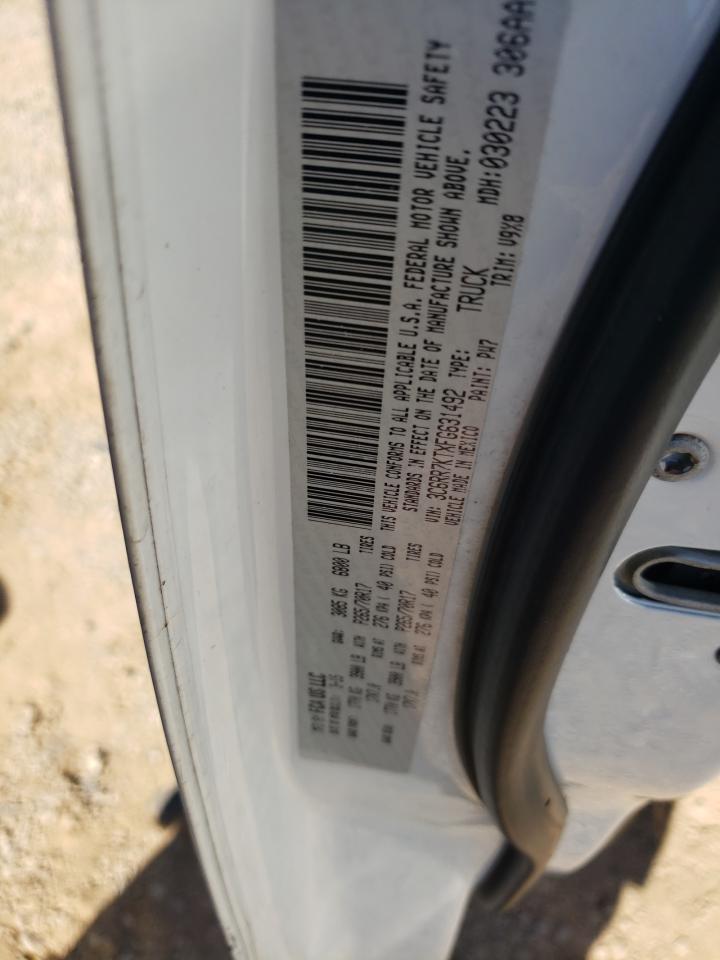 2012 Dodge RAM VIN 3C6UD5GL8CG156507 Copart auction photo, water/flood damage thumbnail 12