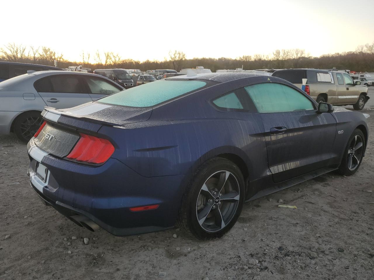 2020 Ford Mustang VIN 1FA6P8CFXL5163188 Copart auction photo, side damage thumbnail 3