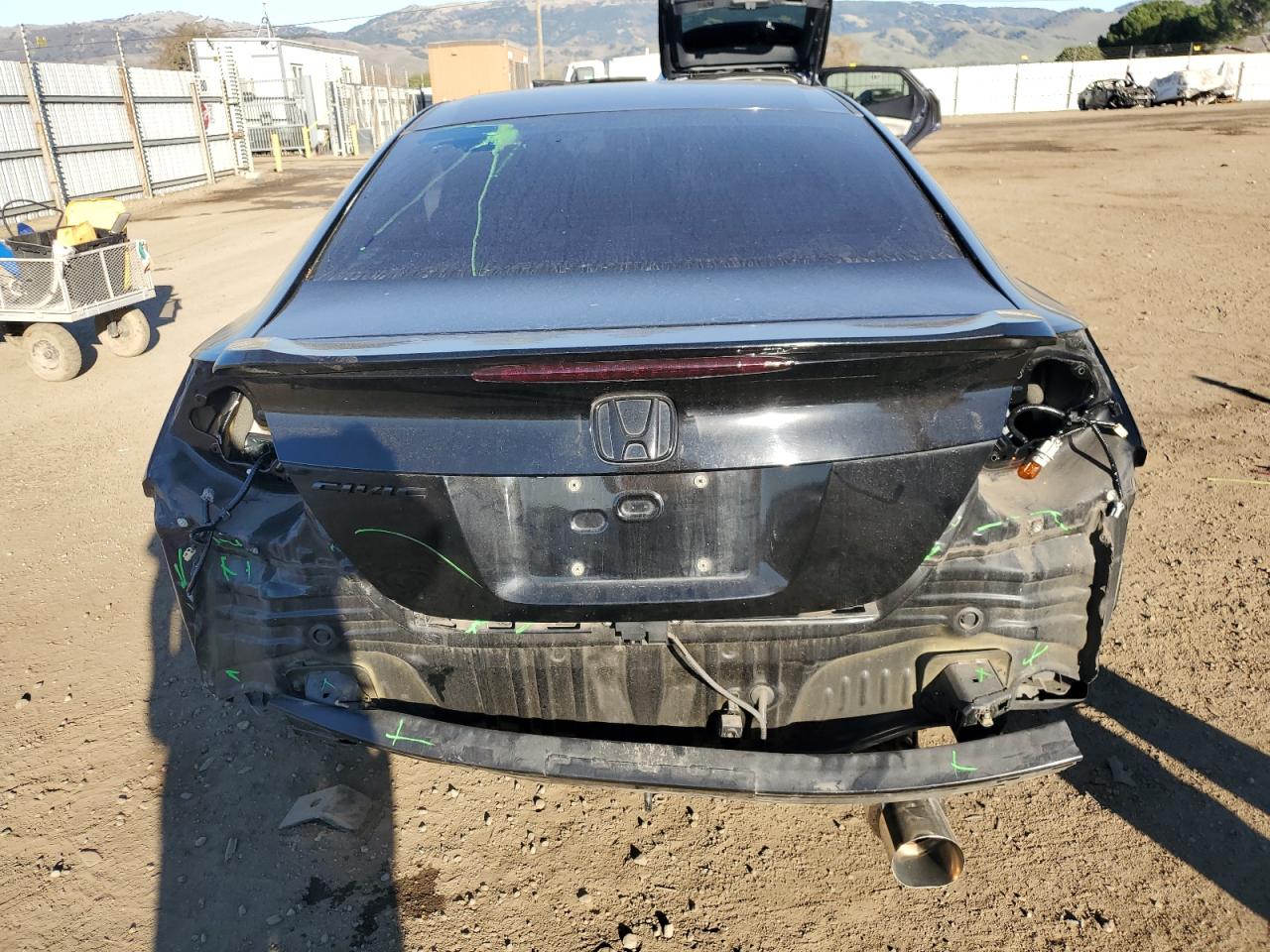 2015 Honda Civic VIN 2HGFG3B80FH525284 Copart auction photo, rear end damage thumbnail 6