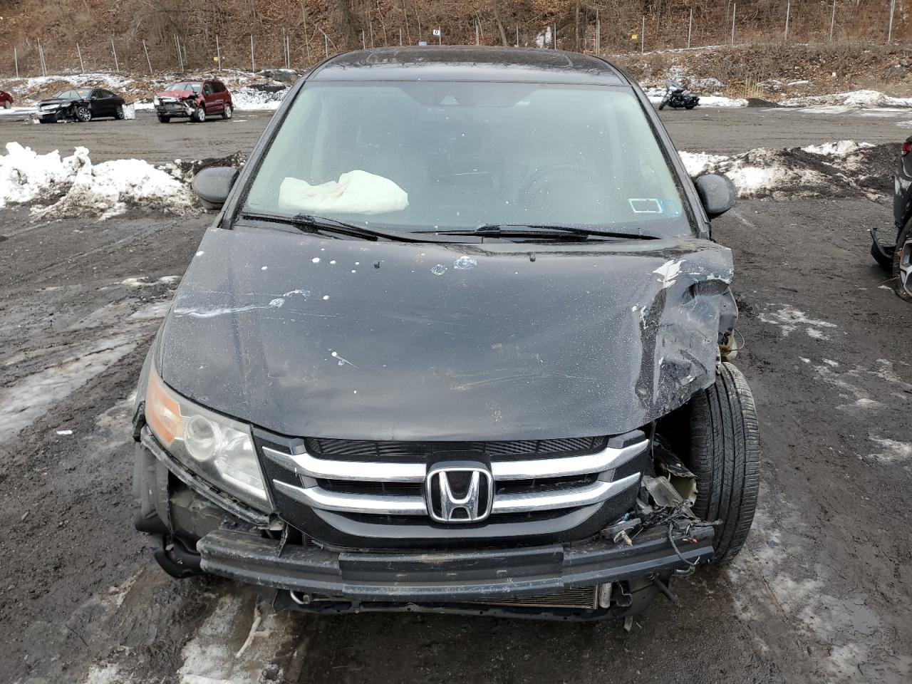 2016 Honda Odyssey VIN 5FNRL5H61GB098617 Copart auction photo, front end / rear end damage thumbnail 5