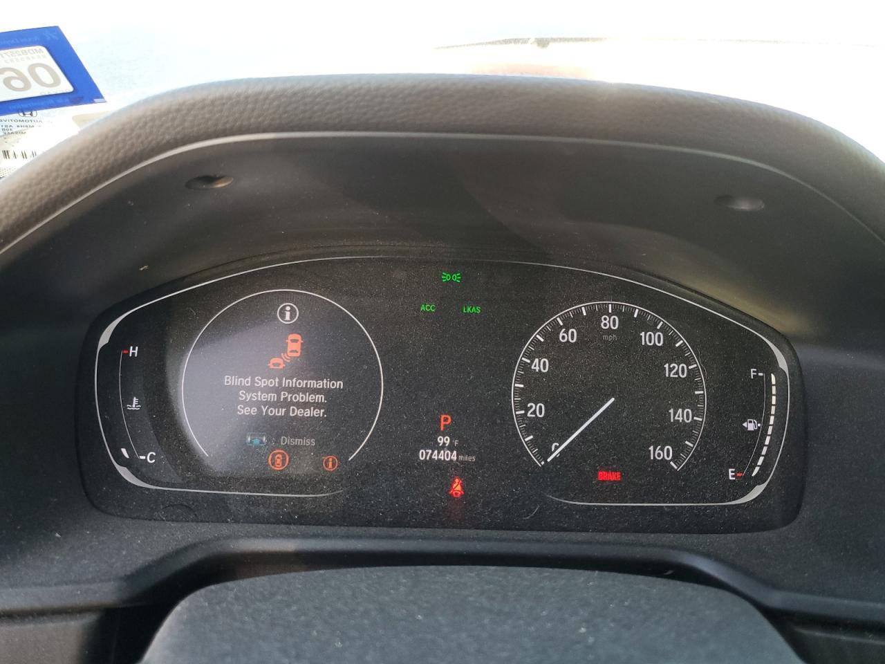 2019 Honda Accord VIN 1HGCV1F40KA036414 Copart auction photo, front end damage thumbnail 9