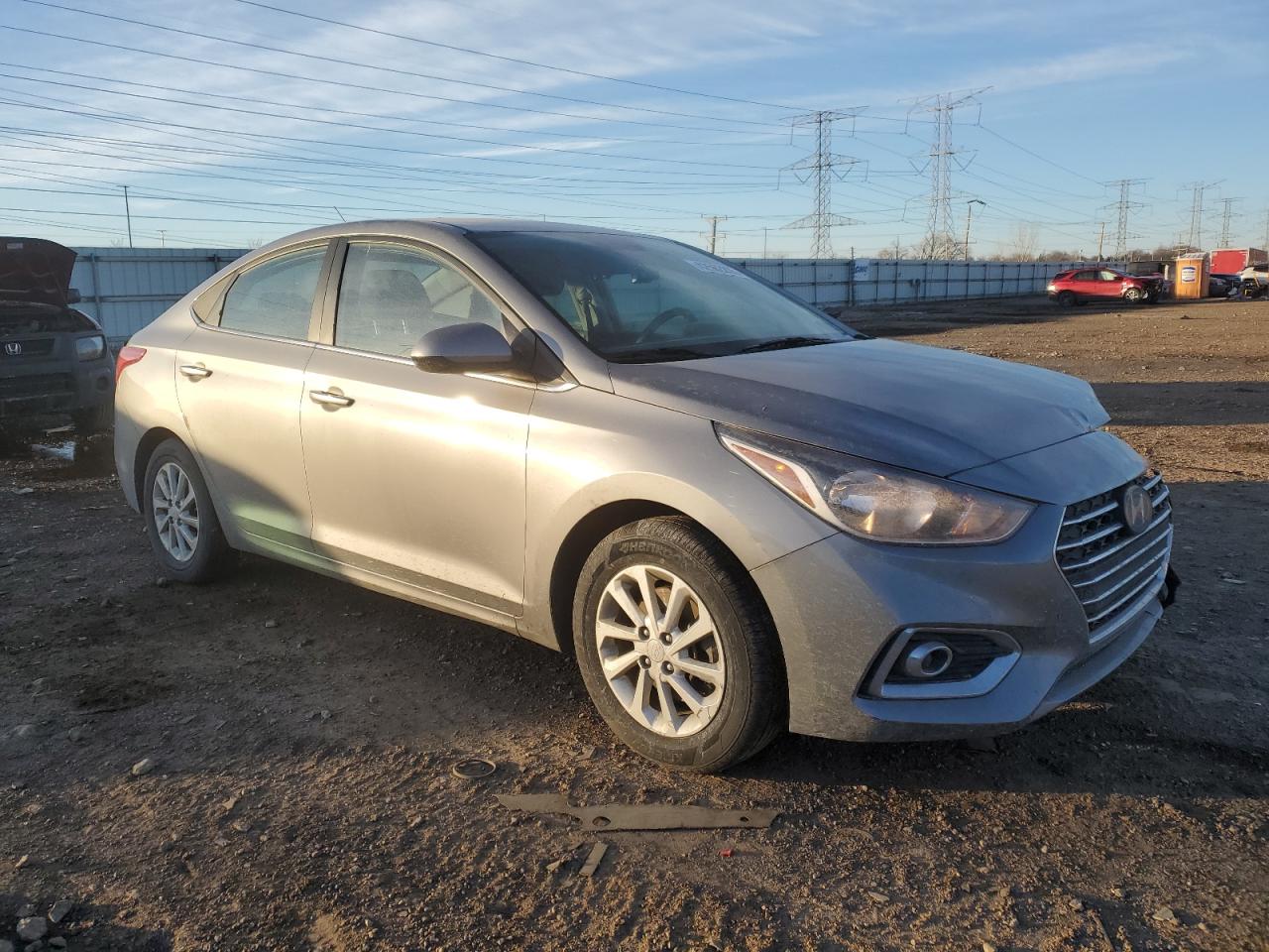 2022 Hyundai Accent VIN 3KPC24A63NE156775 Copart auction photo, front end / minor dent/scratches damage thumbnail 4