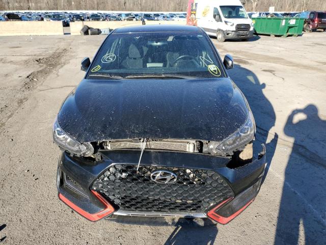 2019 Hyundai Veloster VIN KMHT36AH1KU001306 Copart auction photo, front end / side damage thumbnail 5