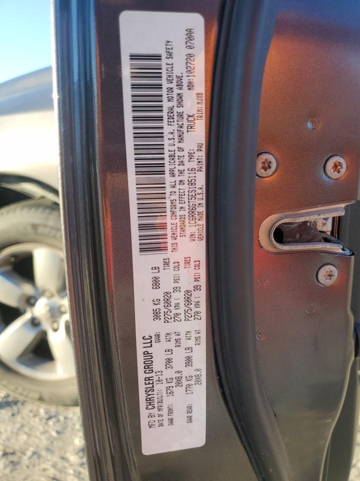 2014 RAM 1500 VIN 1C6RR6GT5ES185116 Copart auction photo, front end damage thumbnail 14