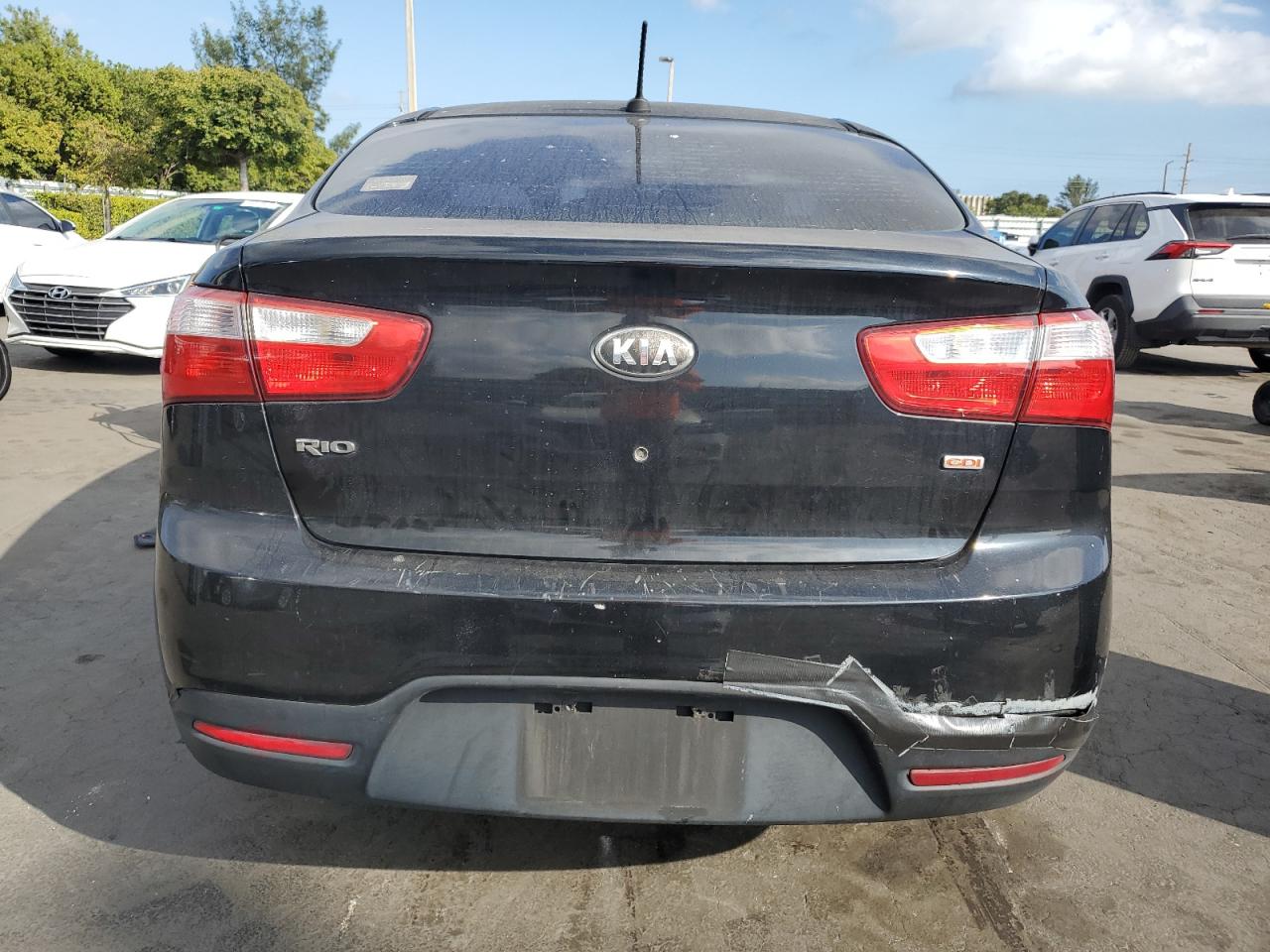 2013 KIA Rio VIN KNADM4A35D6219025 Copart auction photo, front end / front end damage thumbnail 6