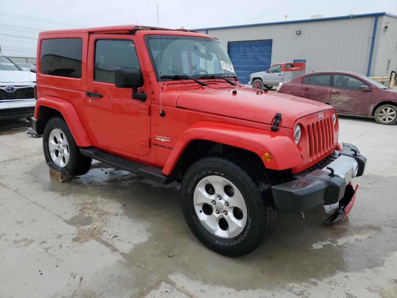 2015 Jeep Wrangler VIN 1C4AJWBG3FL606592 Copart auction photo, rollover damage thumbnail 4