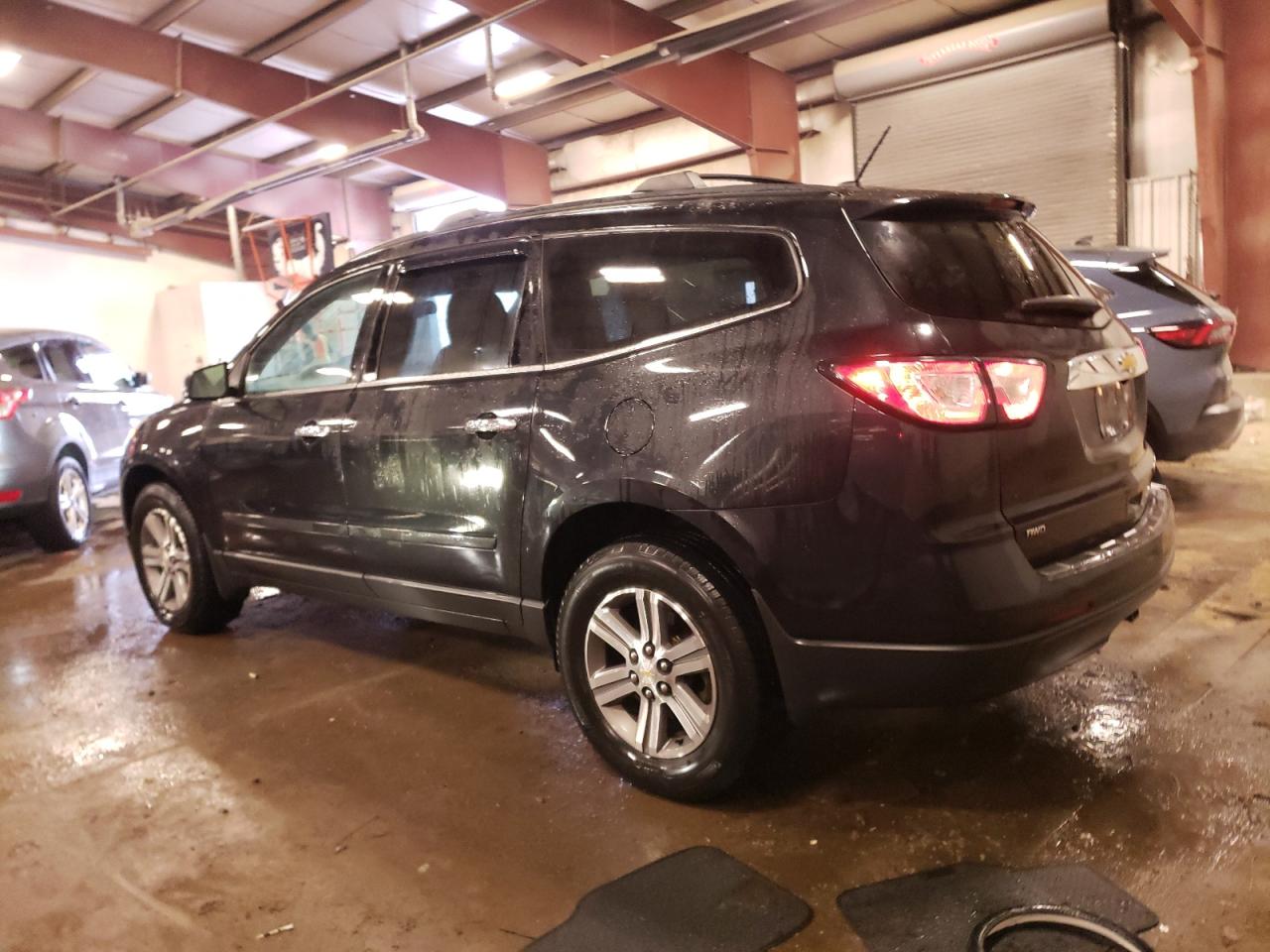 2015 Chevrolet Traverse VIN 1GNKVHKDXFJ214660 Copart auction photo, front end / side damage thumbnail 2