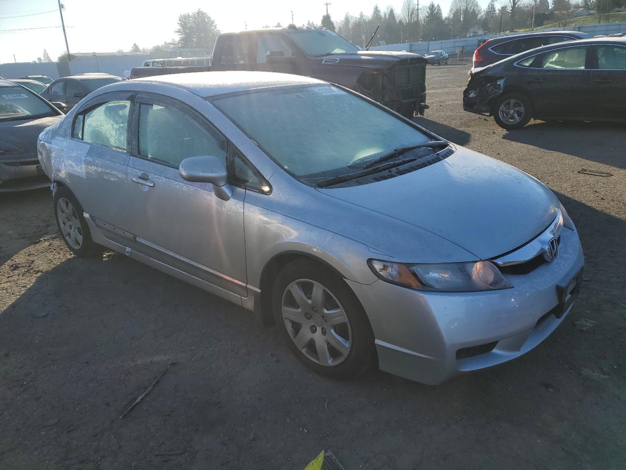 2011 Honda Civic VIN 19XFA1F54BE022738 Copart auction photo, rear end damage thumbnail 4