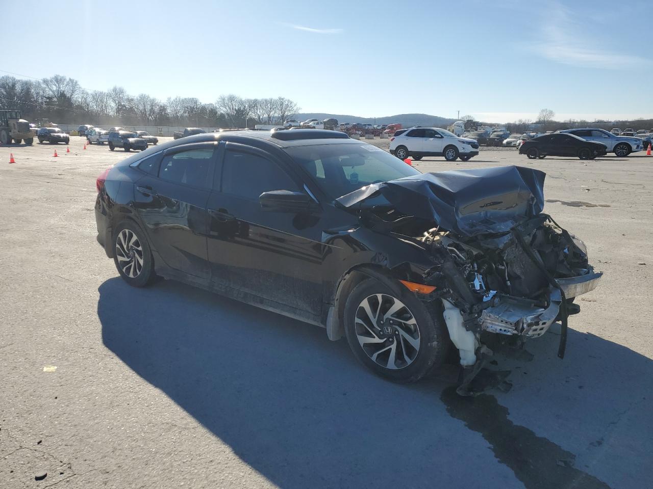 2018 Honda Civic VIN 19XFC2F74JE007656 Copart auction photo, all over damage thumbnail 4
