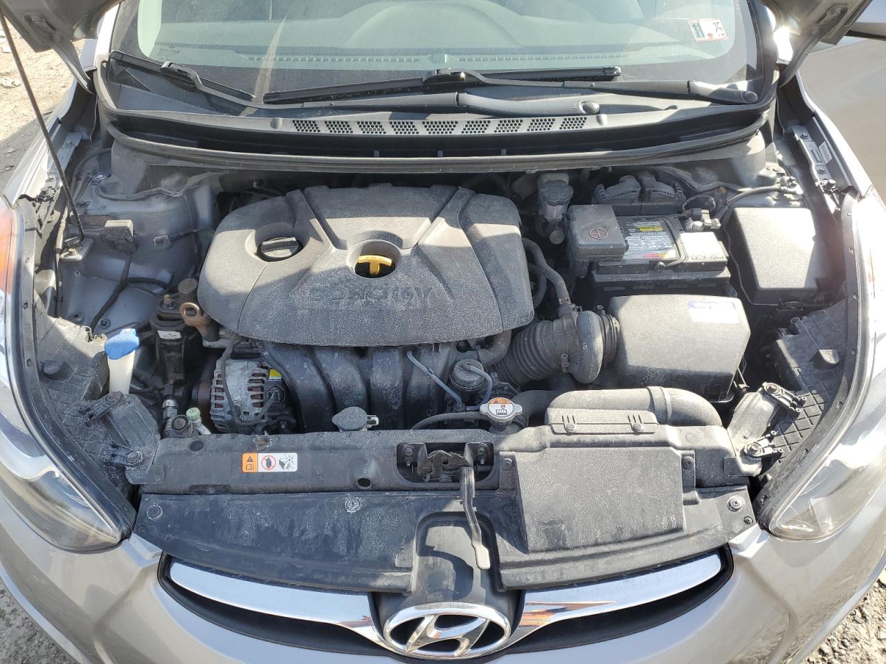 2013 Hyundai Elantra VIN KMHDH4AE2DU751400 Copart auction photo, vandalism damage thumbnail 12