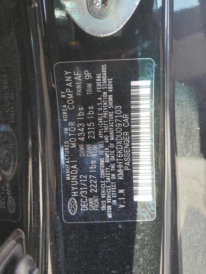 2013 Hyundai Genesis VIN KMHHT6KDXDU097103 Copart auction photo, front end damage thumbnail 12