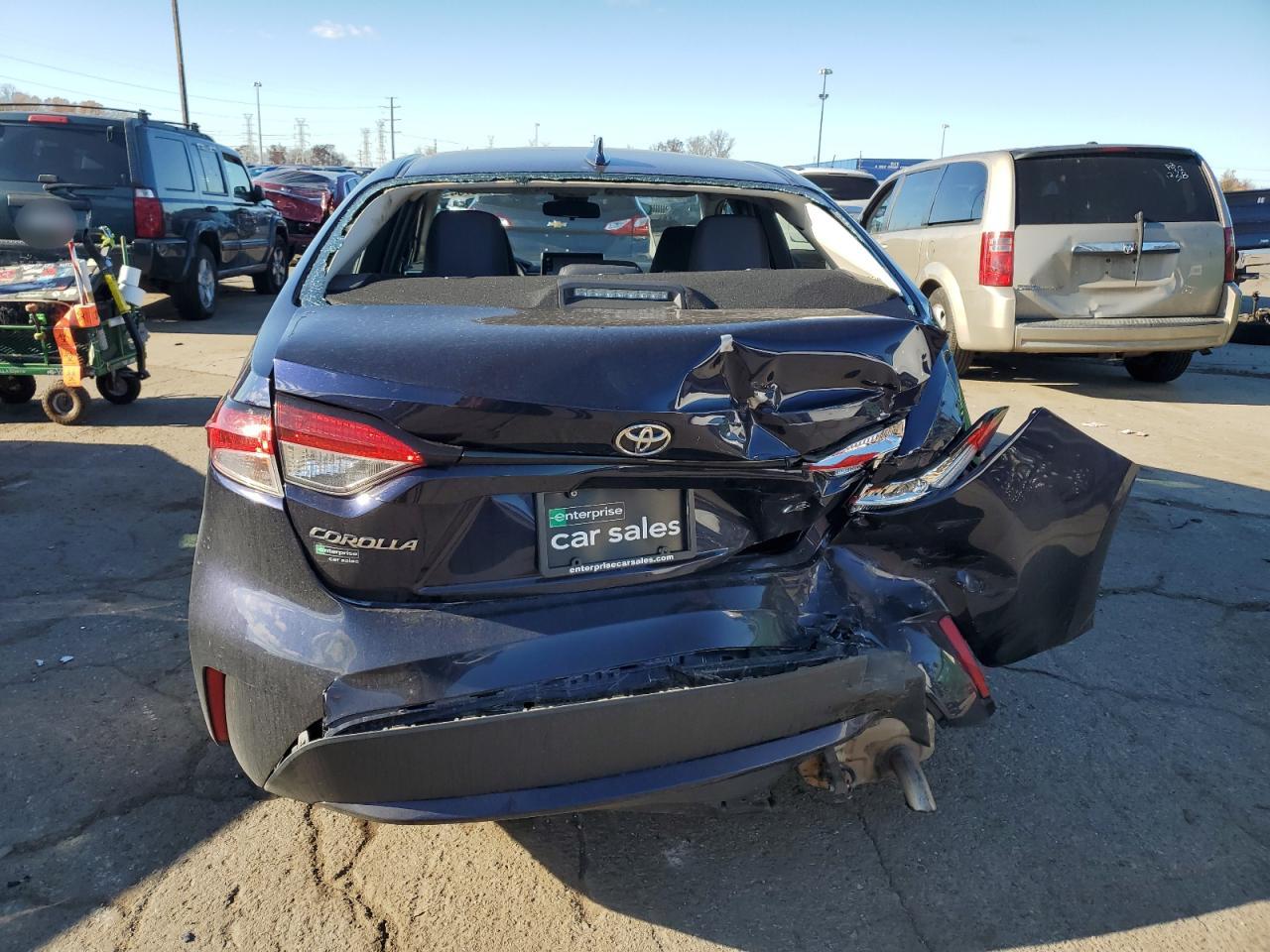 2021 Toyota Corolla VIN 5YFEPMAE1MP209195 Copart auction photo, rear end damage thumbnail 6