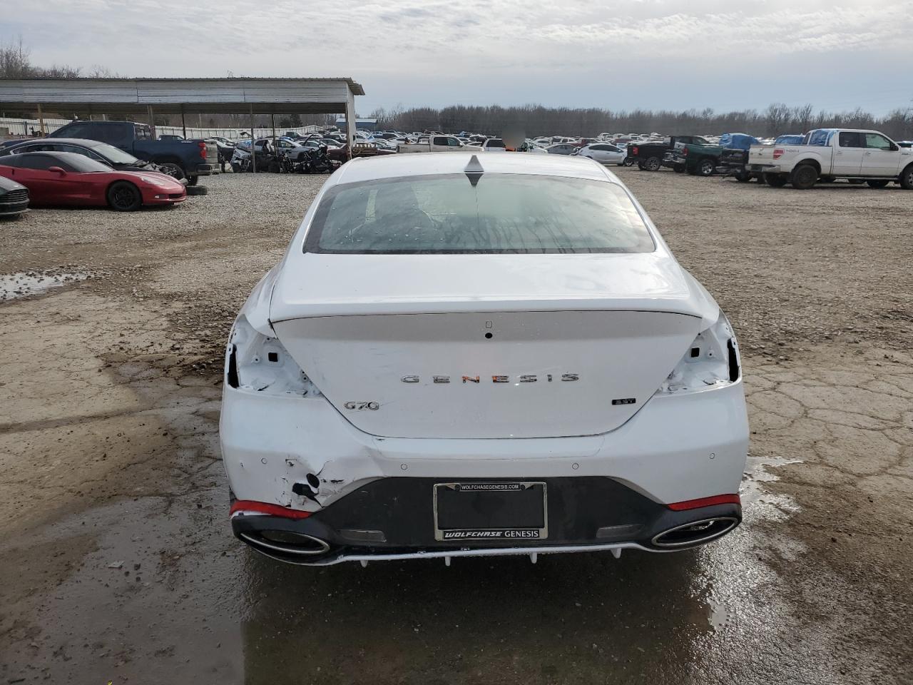 2022 Genesis G70 VIN KMTG54TE3NU081673 Copart auction photo, rear end damage thumbnail 6