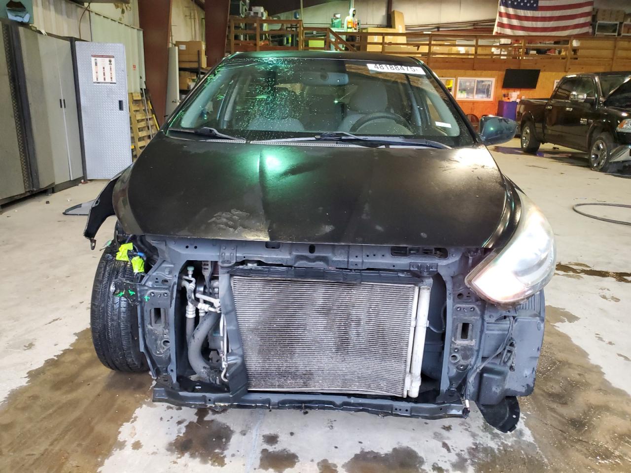 2013 Hyundai Accent VIN KMHCT5AEXDU079960 Copart auction photo, front end / side damage thumbnail 5