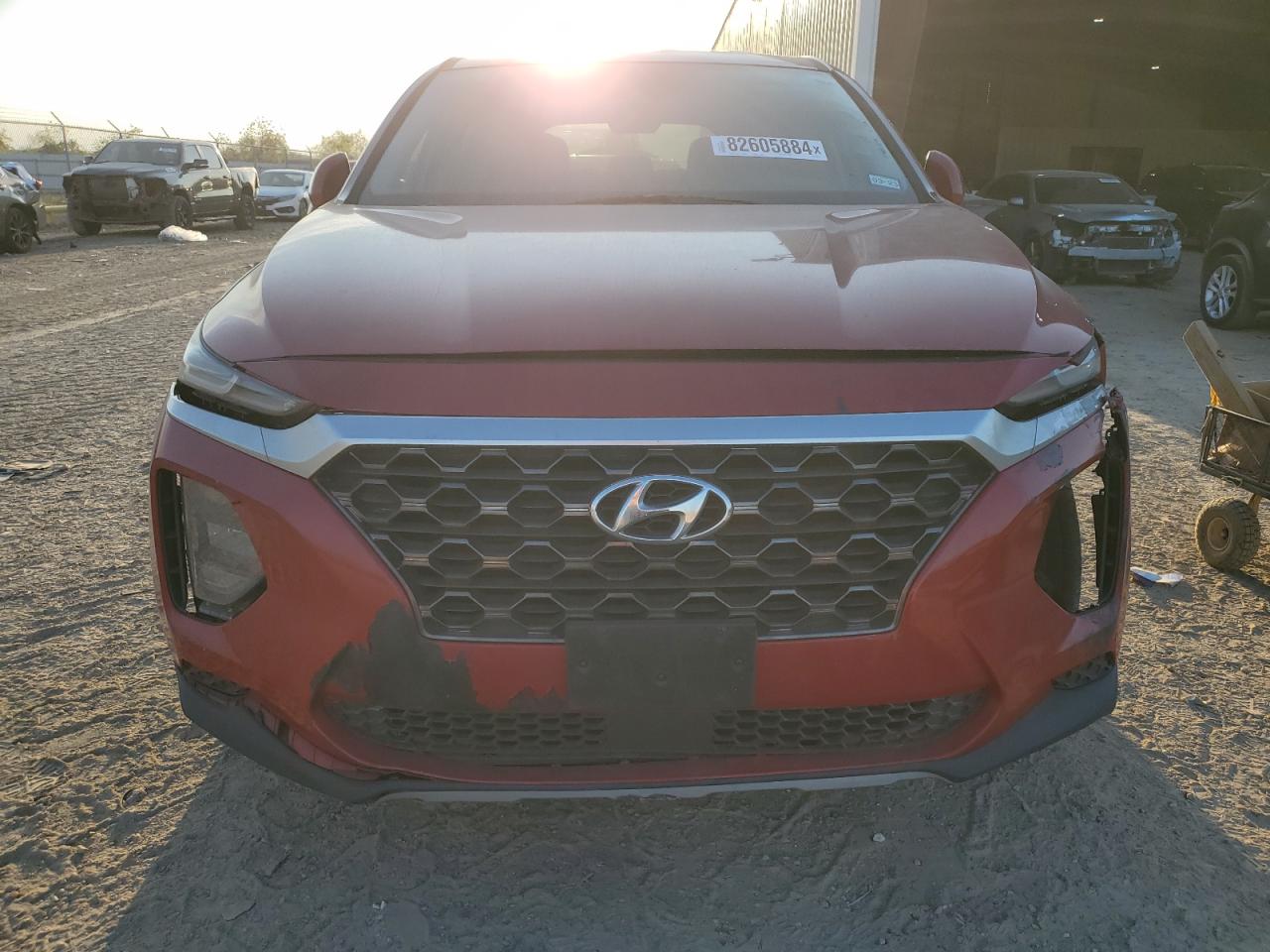 2019 Hyundai Santa Fe VIN 5NMS23AD6KH062737 Copart auction photo, front end / minor dent/scratches damage thumbnail 5