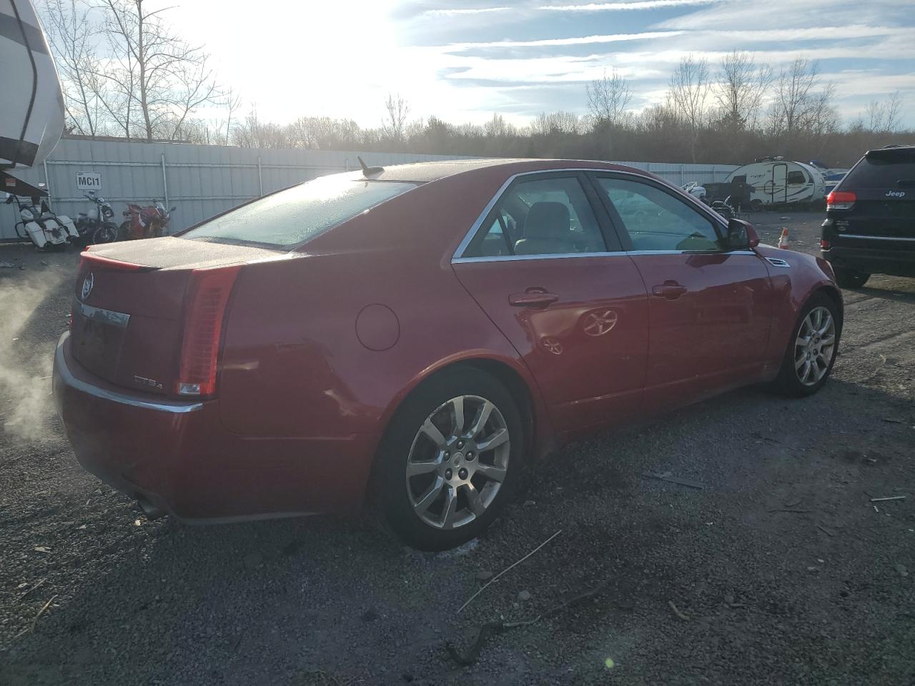 2008 Cadillac CTS VIN 1G6DT57V680201956 Copart auction photo, side damage thumbnail 3