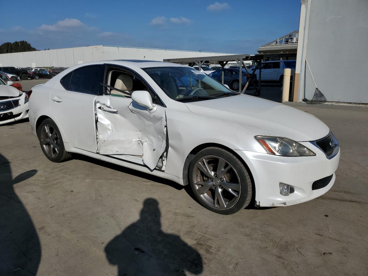 2009 Lexus IS VIN JTHBK262895106234 Copart auction photo, side damage thumbnail 4