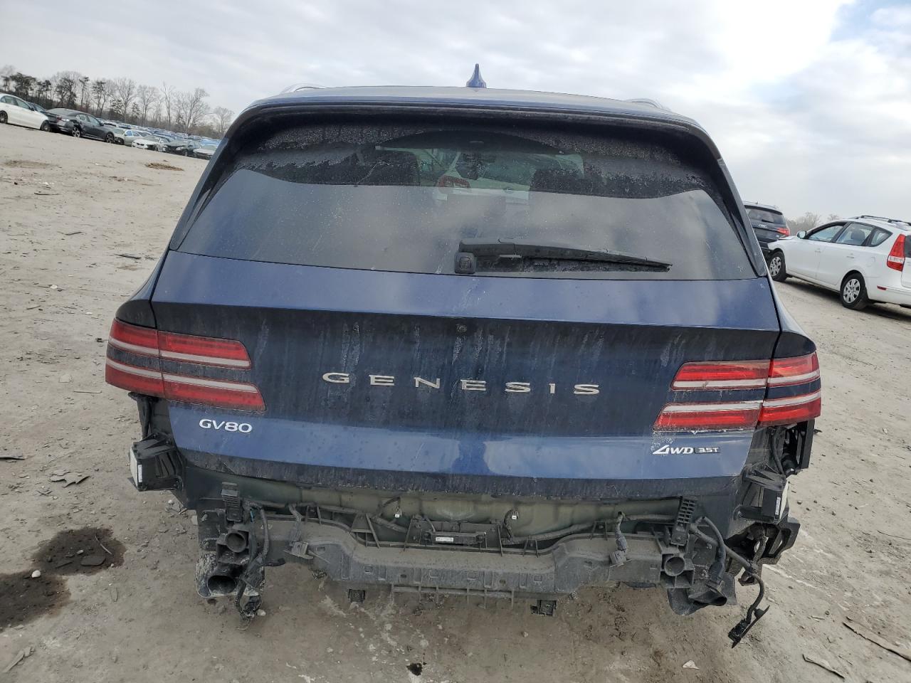 2022 Genesis Gv80 VIN KMUHCESC4NU079619 Copart auction photo, all over damage thumbnail 6