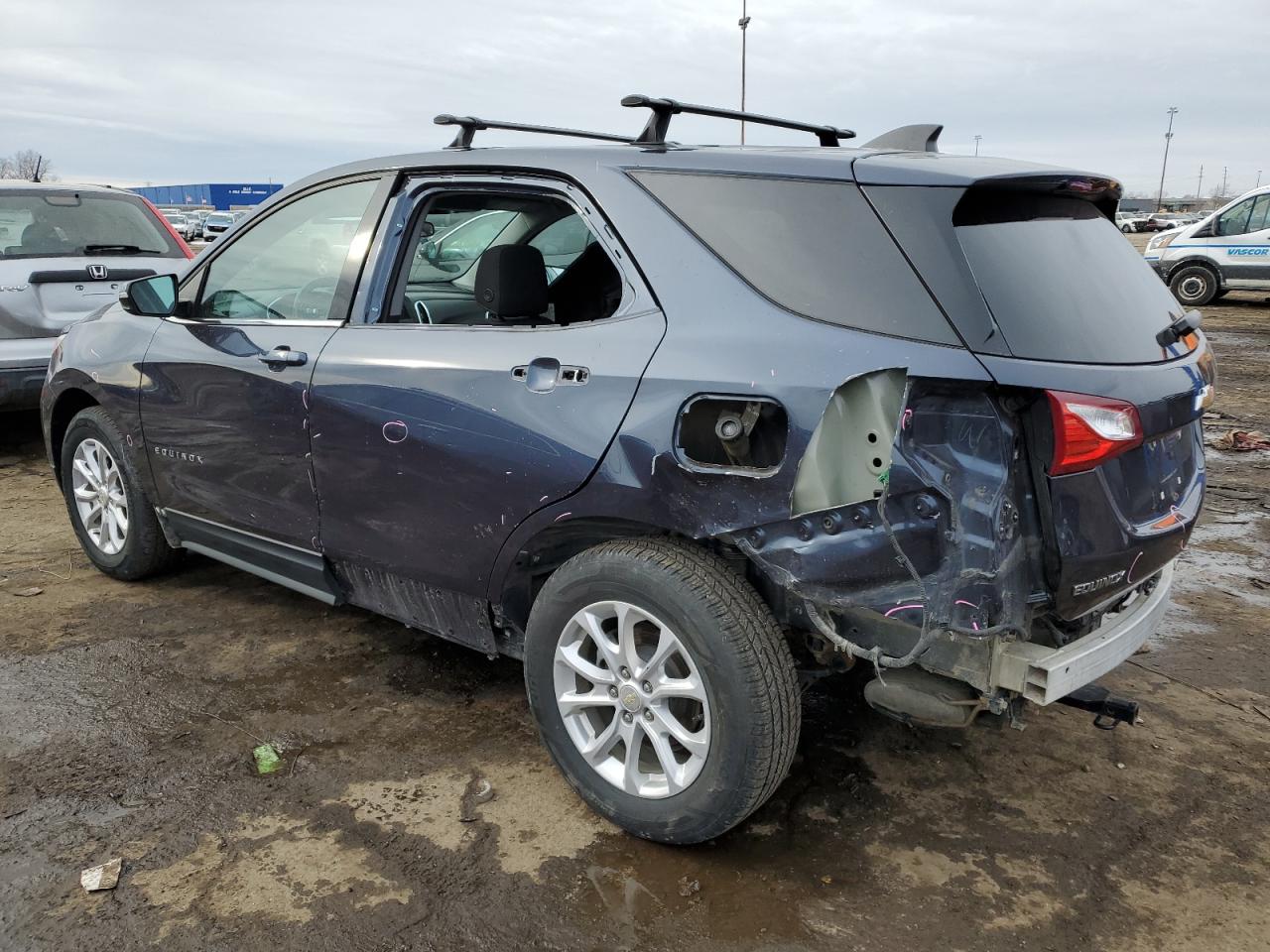 2019 Chevrolet Equinox VIN 3GNAXKEV1KL105143 Copart auction photo, rear end / side damage thumbnail 2