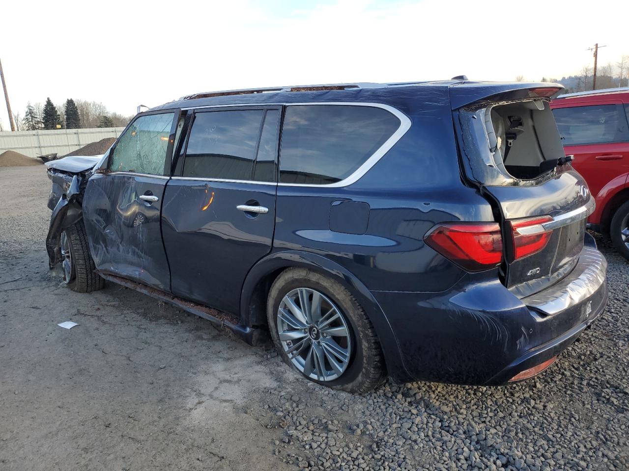 2024 Infiniti QX80 VIN JN8AZ2AE5R9329984 Copart auction photo, rollover / front end damage thumbnail 2