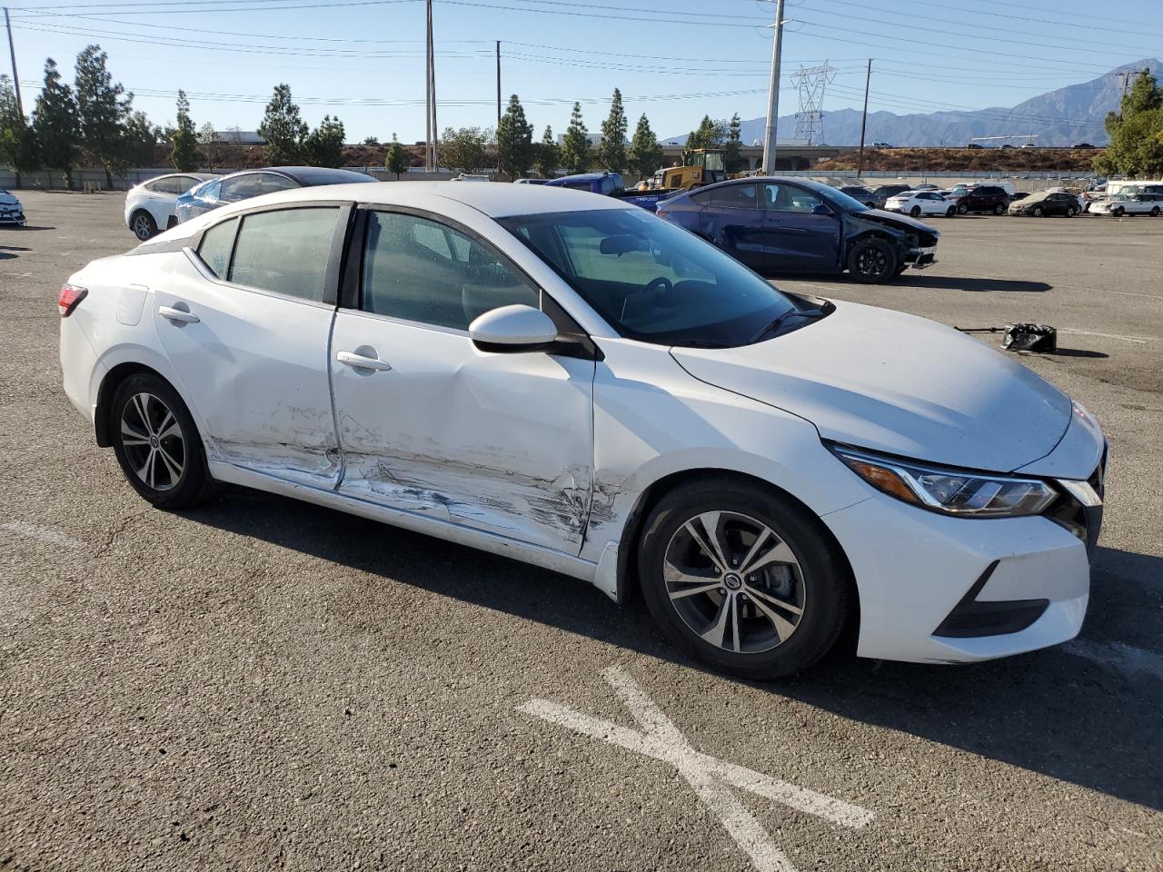 2021 Nissan Sentra VIN 3N1AB8CV2MY222591 Copart auction photo, side damage thumbnail 4