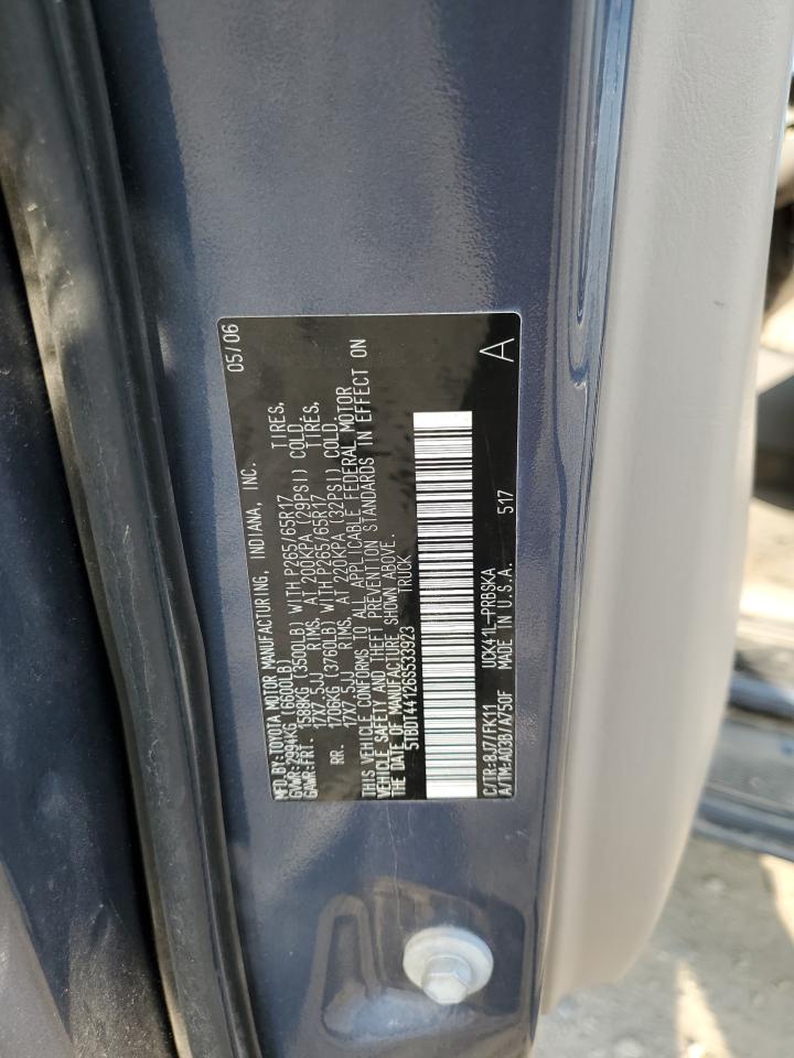 2006 Toyota Tundra VIN 5TBDT44126S533923 Copart auction photo, front end / minor dent/scratches damage thumbnail 14