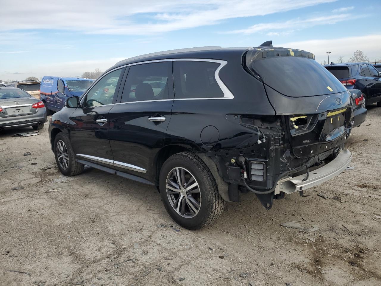 2019 Infiniti QX60 VIN 5N1DL0MM2KC515987 Copart auction photo, rear end / minor dent/scratches damage thumbnail 2