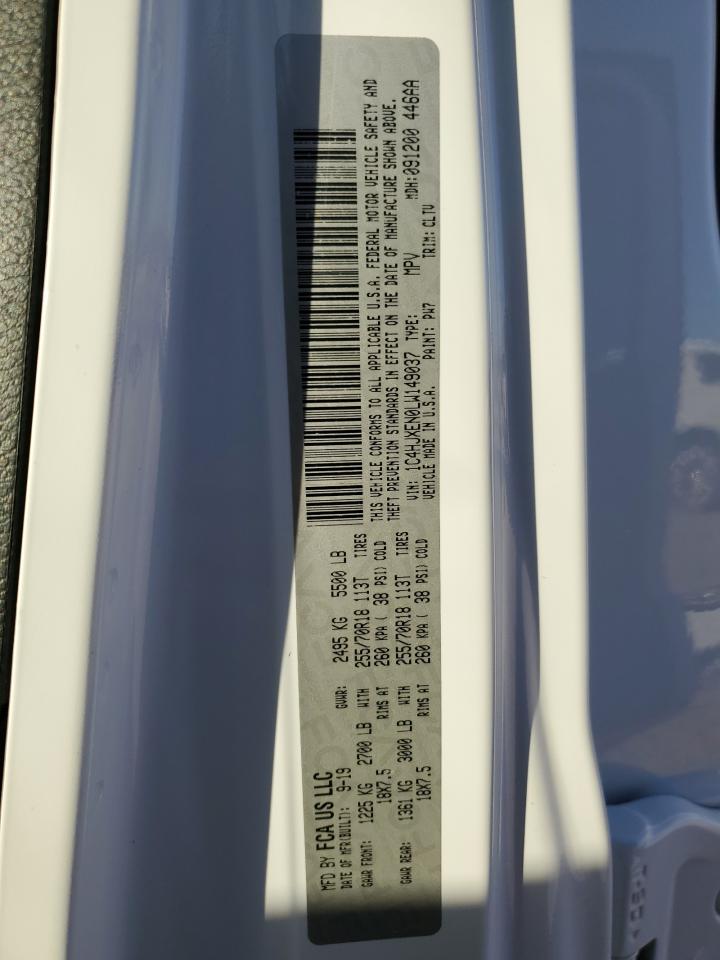 2020 Jeep Wrangler VIN 1C4HJXEN0LW149037 Copart auction photo, side damage thumbnail 15