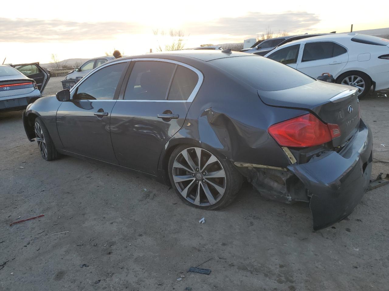 2013 Infiniti G VIN JN1CV6AP8DM714246 Copart auction photo, all over damage thumbnail 2