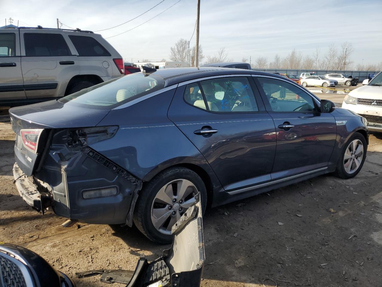 2015 KIA Optima VIN KNAGN4AD9F5084840 Copart auction photo, front end / rear end damage thumbnail 3