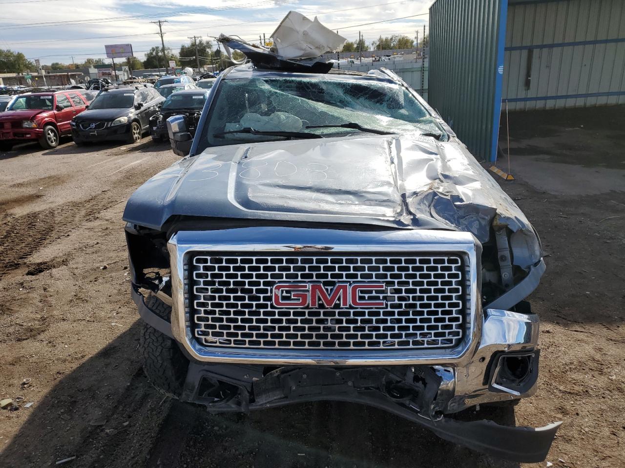 2015 GMC Sierra VIN 1GT12ZE8XFF604369 Copart auction photo, all over / undercarriage damage thumbnail 11