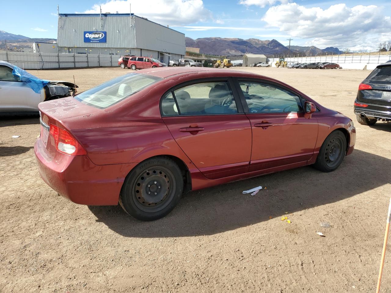 2009 Honda Civic VIN 2HGFA16589H340099 Copart auction photo, front end / rear end damage thumbnail 3