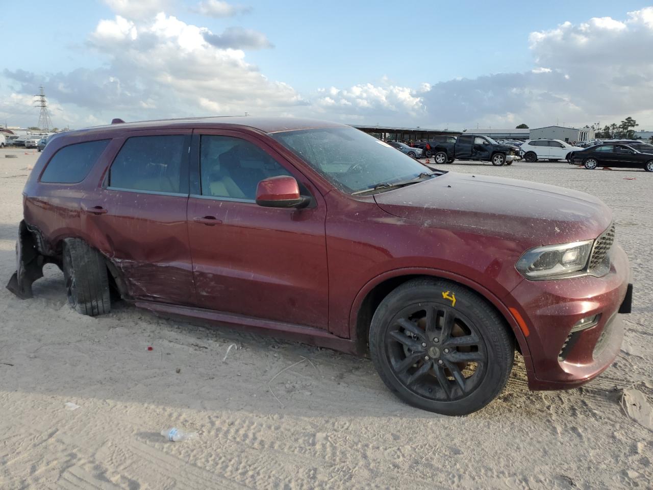 2021 Dodge Durango VIN 1C4RDHDGXMC715874 Copart auction photo, rear end / side damage thumbnail 4