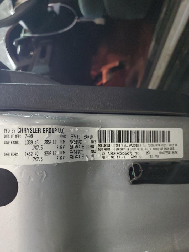 2009 Jeep Grand Cherokee VIN 1J8GR48KX9C556273 Copart auction photo, front end damage thumbnail 14