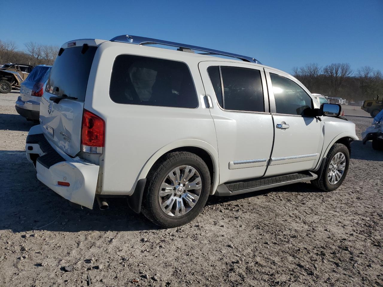 2015 Nissan Armada VIN 5N1BA0NFXFN603788 Copart auction photo, front end / rear end damage thumbnail 3