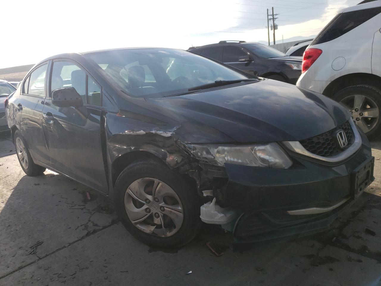 2013 Honda Civic VIN 2HGFB2F57DH300902 Copart auction photo, all over / hail damage thumbnail 4