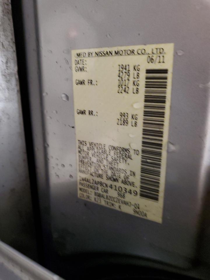 2012 Nissan Altima VIN 1N4AL2AP8CN410349 Copart auction photo, front end / side damage thumbnail 13