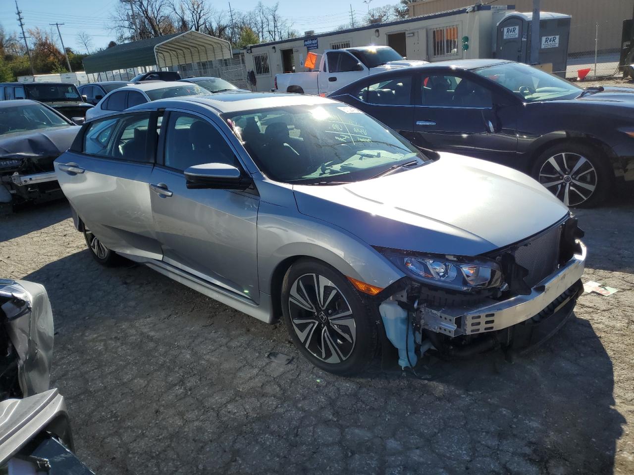 2017 Honda Civic VIN 19XFC1F75HE009324 Copart auction photo, all over damage thumbnail 4