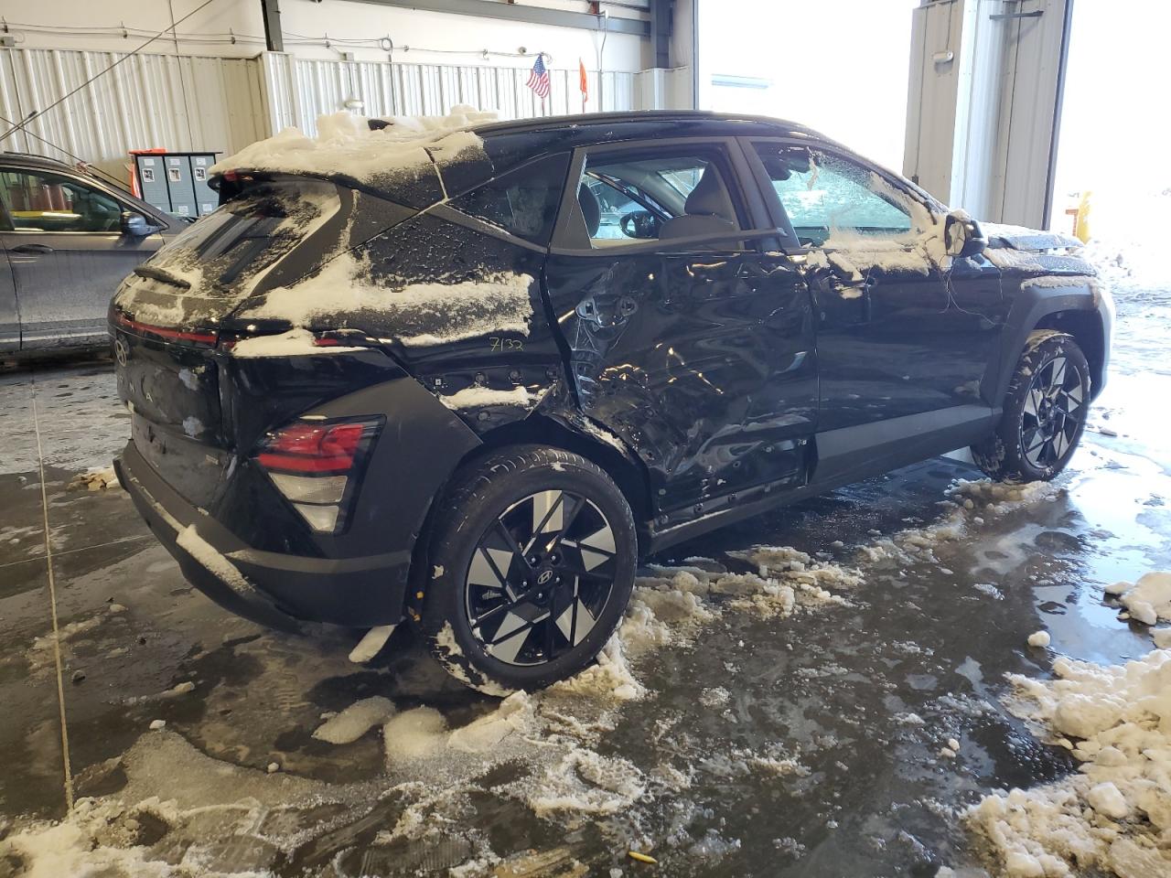 2024 Hyundai Kona VIN KM8HBCAB0RU174778 Copart auction photo, front end / side damage thumbnail 3