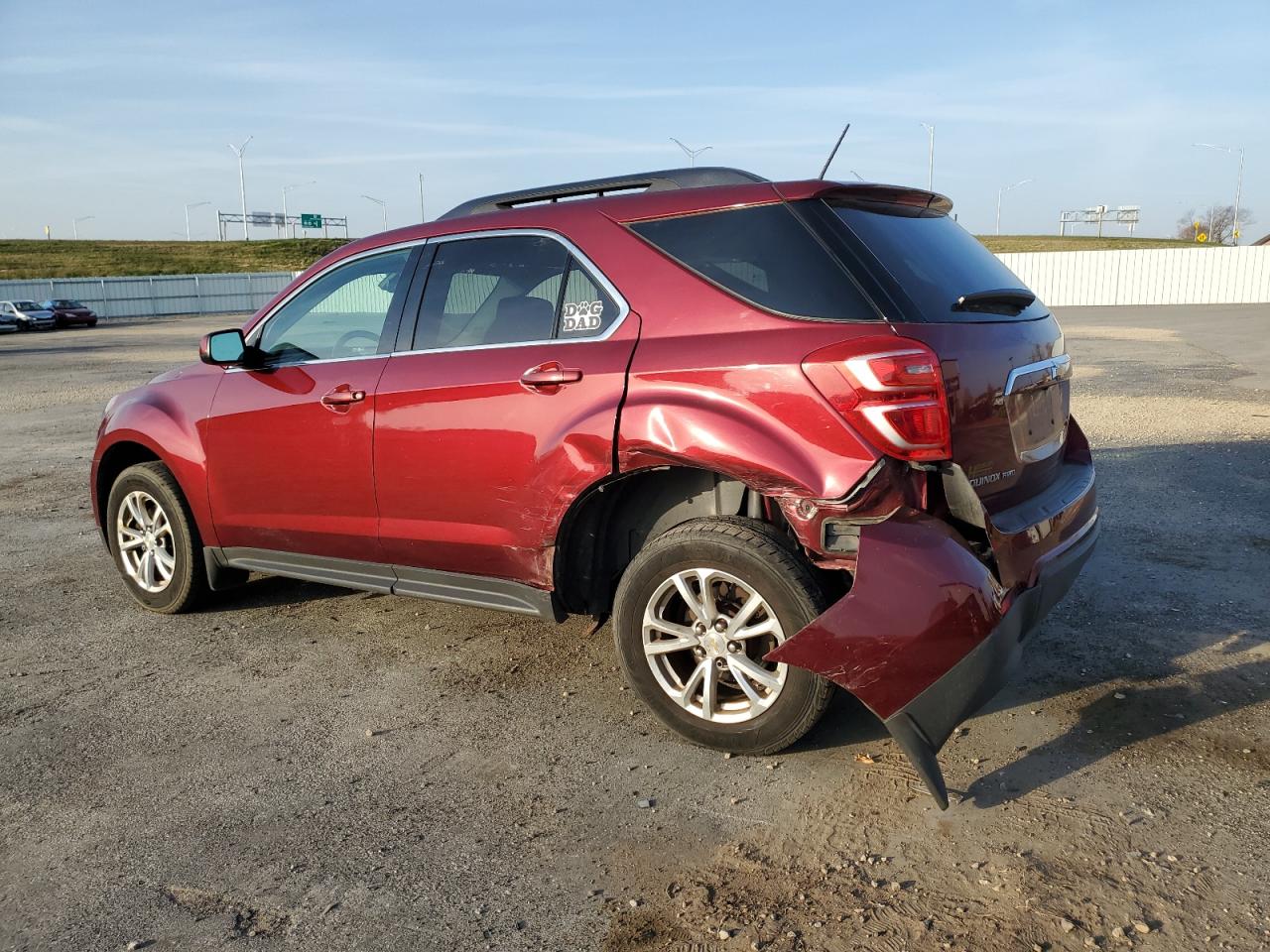 2017 Chevrolet Equinox VIN 2GNFLFEK1H6155956 Copart auction photo, rear end damage thumbnail 2