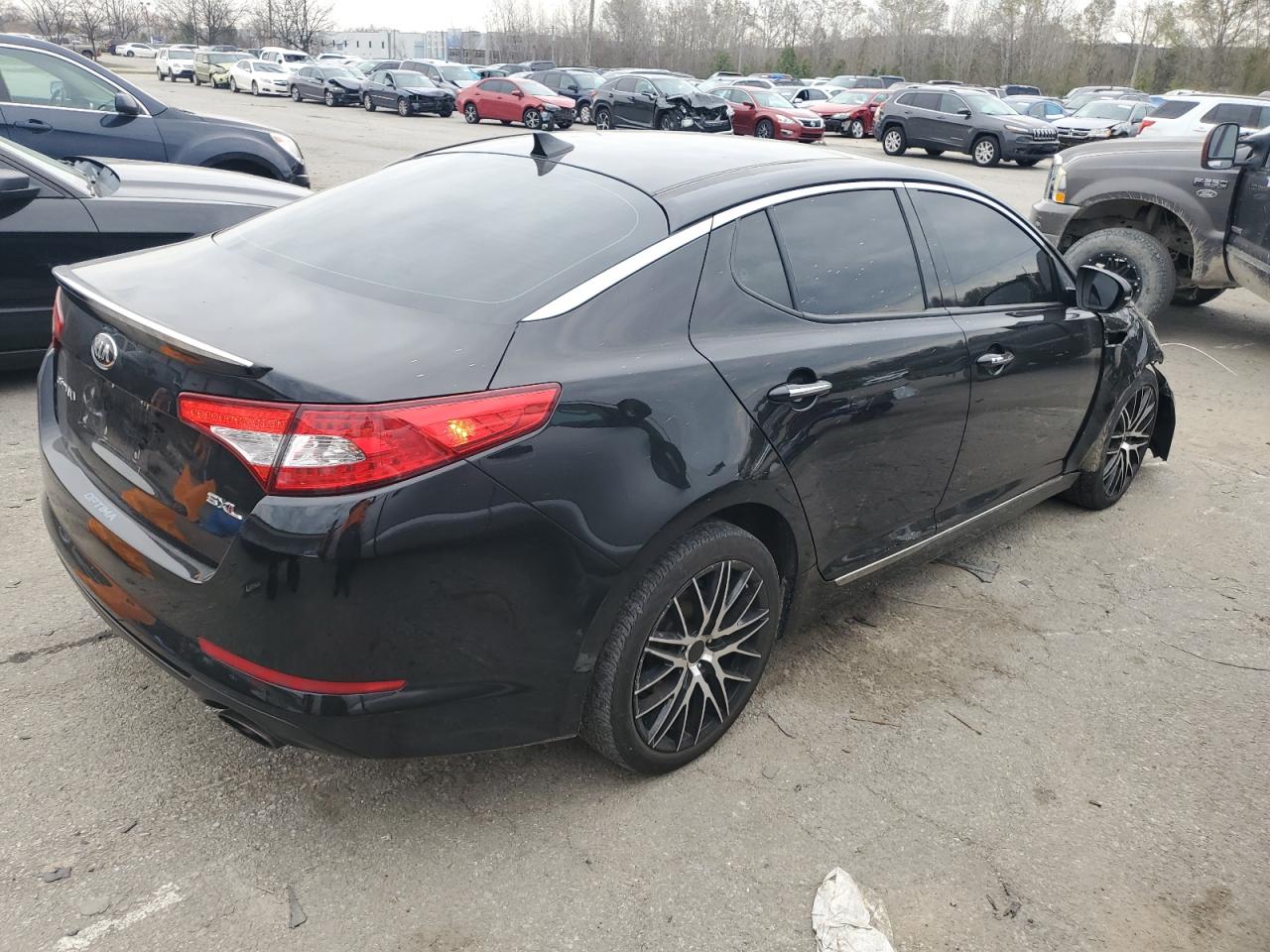 2013 KIA Optima VIN 5XXGR4A68DG100415 Copart auction photo, front end / undercarriage damage thumbnail 3