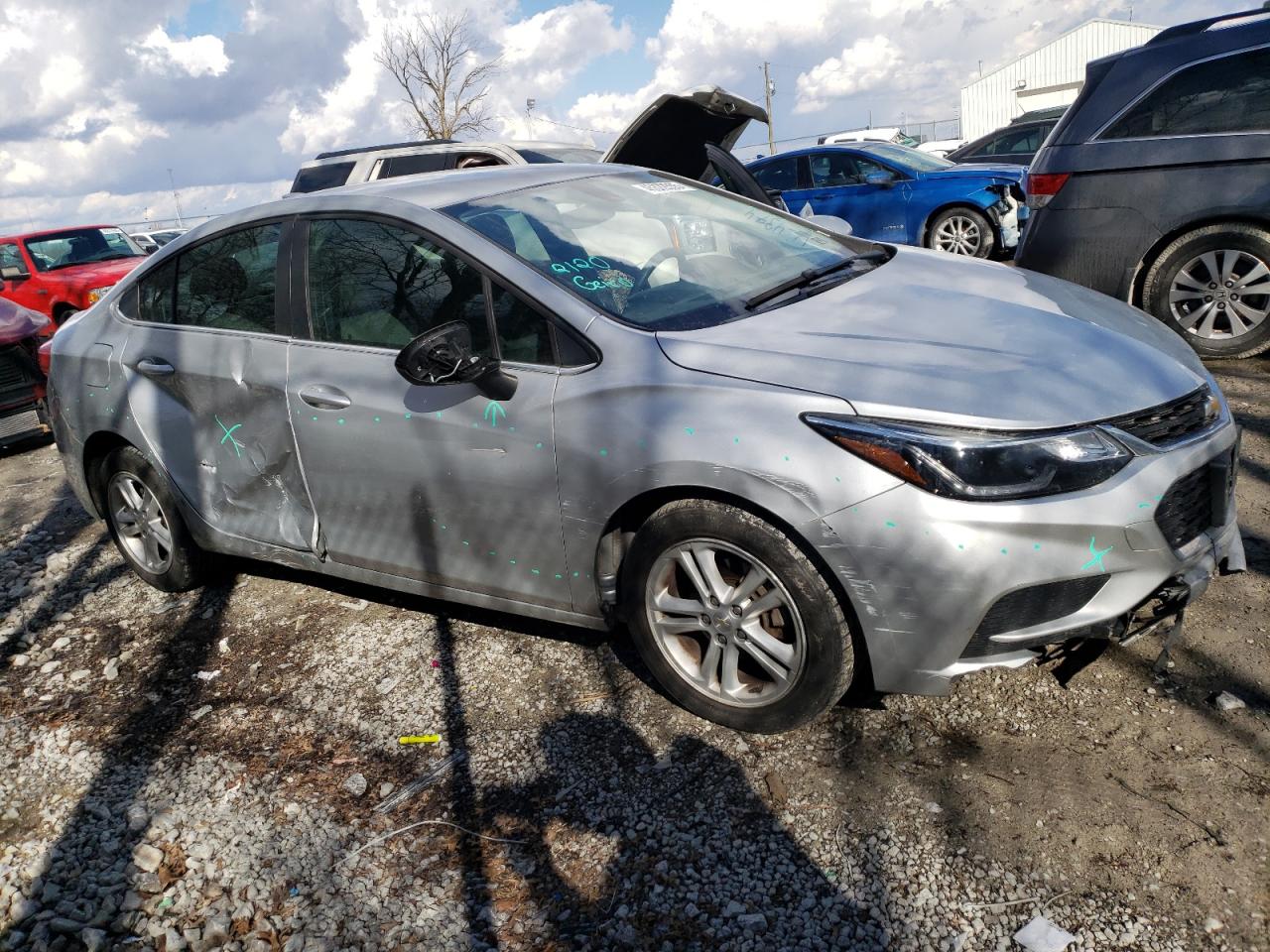 2018 Chevrolet Cruze VIN 1G1BE5SM1J7214374 Copart auction photo, side / minor dent/scratches damage thumbnail 4