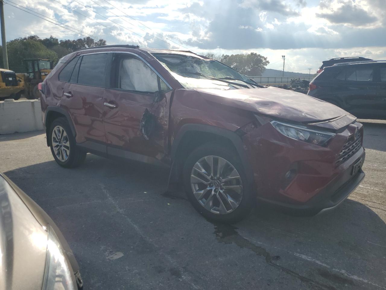2019 Toyota RAV 4 VIN JTMN1RFVXKD505078 Copart auction photo, rollover damage thumbnail 4