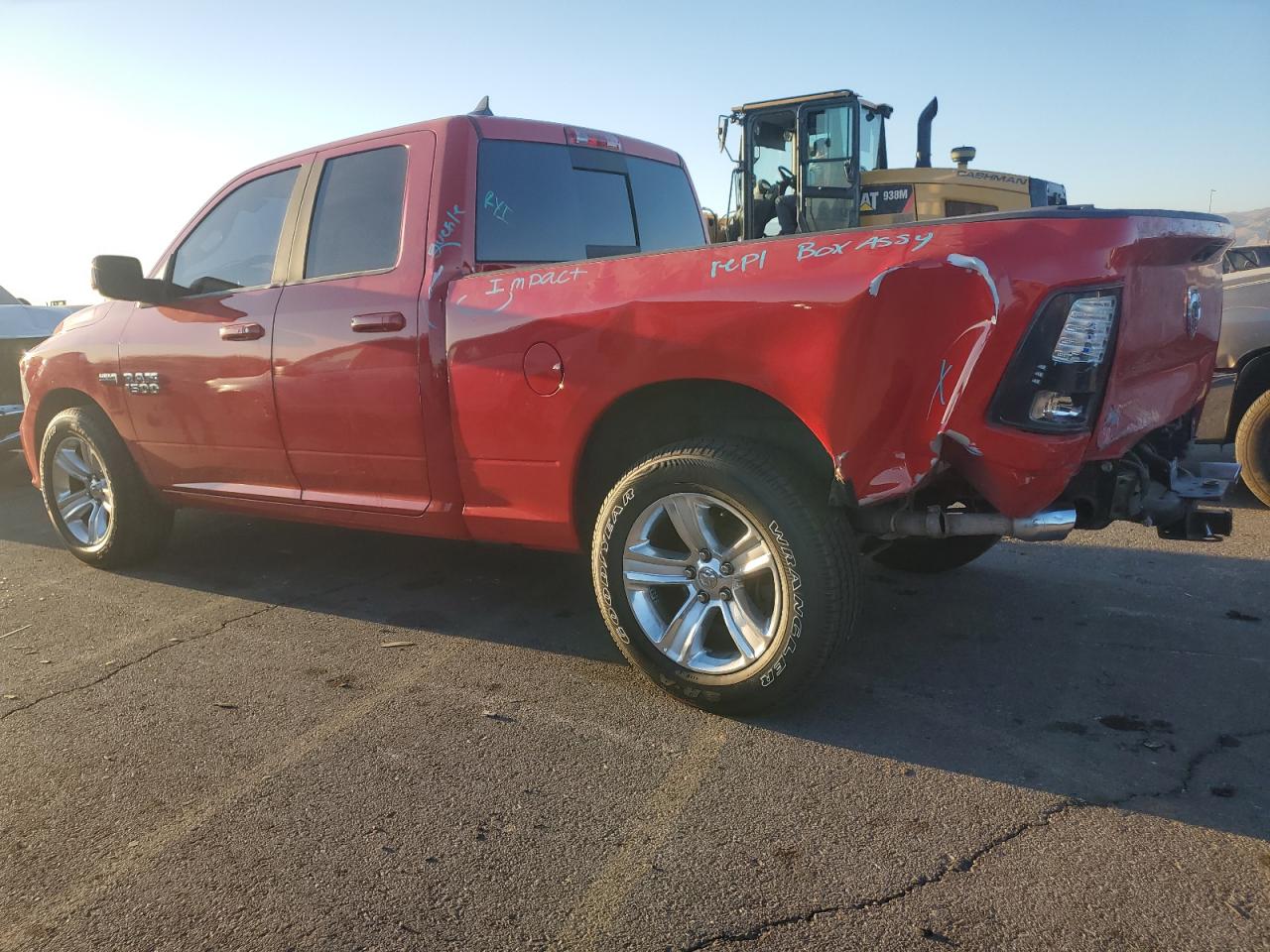 2014 RAM 1500 VIN 1C6RR6HT0ES441953 Copart auction photo, rear end damage thumbnail 2