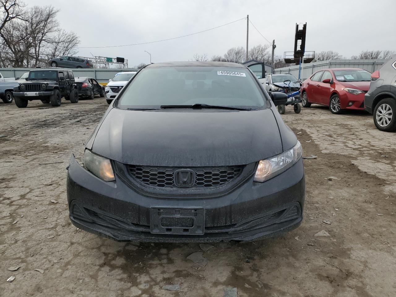 2015 Honda Civic VIN 2HGFB2F55FH510465 Copart auction photo, all over damage thumbnail 5