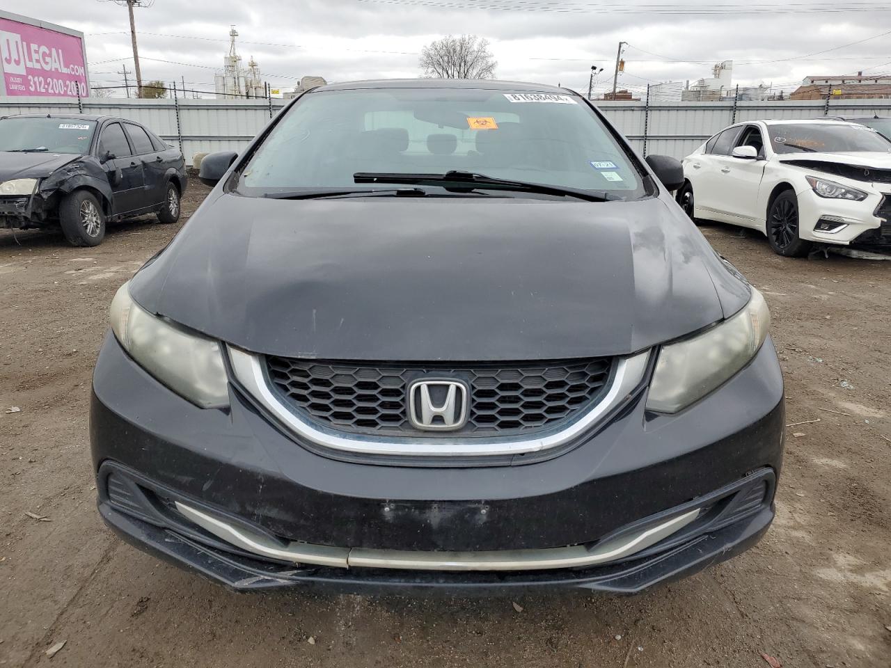2013 Honda Civic VIN 2HGFB2F50DH301616 Copart auction photo, all over damage thumbnail 5