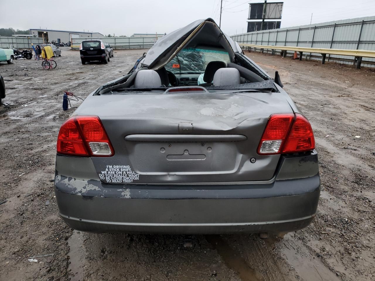 2005 Honda Civic VIN 2HGES15585H573713 Copart auction photo, rollover damage thumbnail 6