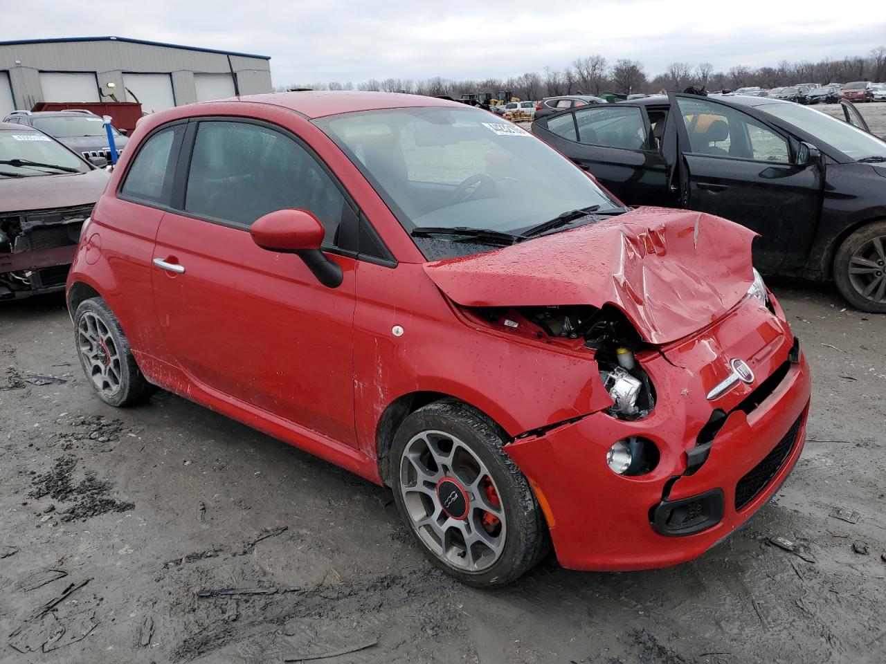 2013 Fiat 500 VIN 3C3CFFBR6DT554263 Copart auction photo, front end damage thumbnail 4